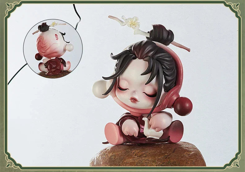 Genuine Pop Mart Skullpanda The Ink Plum Blossom Series Blind Box